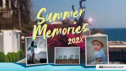 Summer vacations slideshow Openers template preview