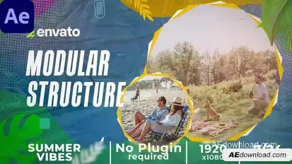 Summer Vibes Slideshow Video Displays template preview