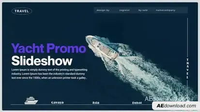 Summer Yacht Travel Promo Openers template preview