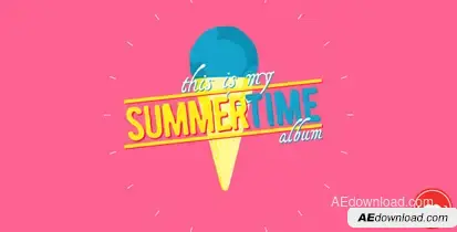 Summertime Album Video Displays template preview