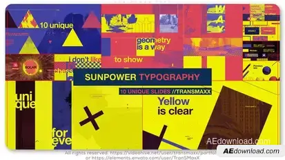 Sun Power Typo Titles template preview
