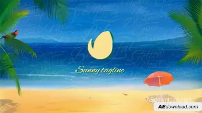 Sunny Beach Logo Opener Openers template preview