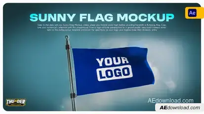 Sunny Flag Mockup Product Promo template preview