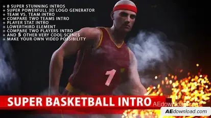 Super Basketball Intro Openers template preview