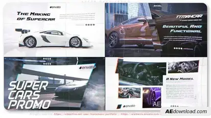 Super Cars Promo Video Displays template preview