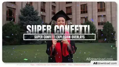 Super Confetti Explosion Overlay Collection Elements template preview