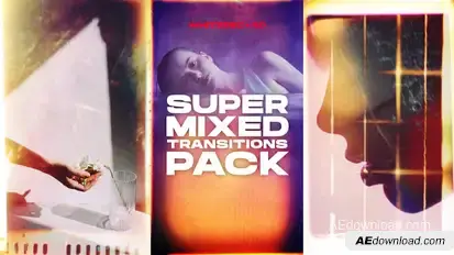 Super Mixed Transitions Pack | Vertical, Instagram Stories, Reels, TikTok Elements template preview