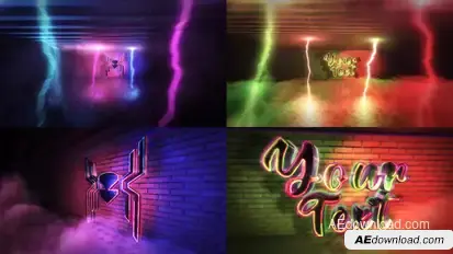 Super Neon Logo Logo Stings template preview
