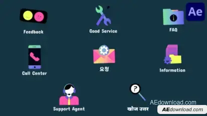 Support Service Icons And Titles for After Effects Titles template preview