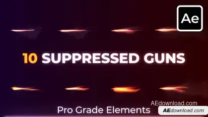 Suppressed Gunfire | Silencer Muzzle Flashes Elements template preview