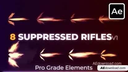 Suppressed Rifles | Silencer Gun Shots 1 Elements template preview