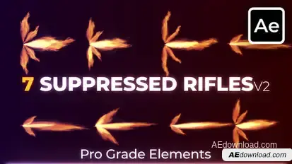 Suppressed Rifles | Silencer Gun Shots 2 Elements template preview