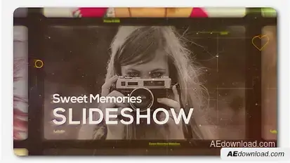 Sweet Memories Cinematic Slideshow Video Displays template preview