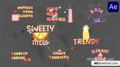 Sweety Titles for After Effects Titles template preview