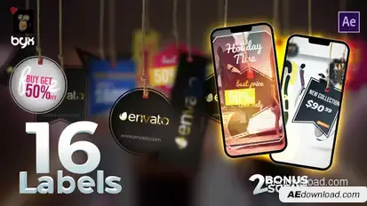 Swinging Tags Elements template preview