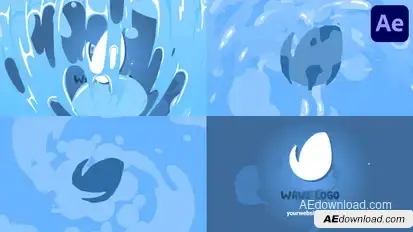 Swirling Wave Logo Opener for After Effects Logo Stings template preview