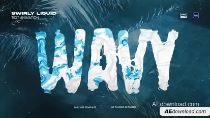 Swirly Liquid Text Animation Titles template preview
