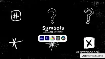 Symbols Animated Stickers Elements template preview
