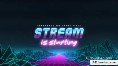 Synthwave 80s Streamer Package broadcast-packages template preview