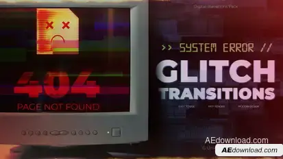 System Error – Glitch Transitions Elements template preview