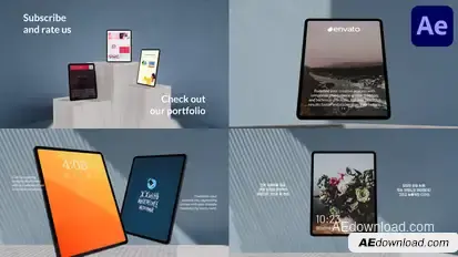 Tablet Presentation Mockup for After Effects Elements template preview