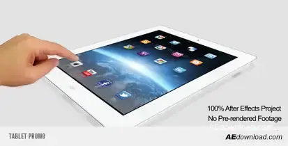 Tablet Promo Video Displays template preview