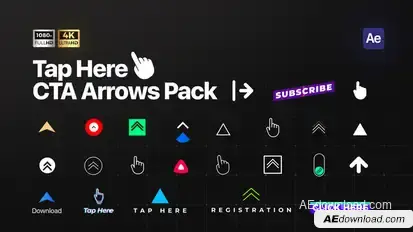 Tap Here CTA Arrows Pack Infographics template preview