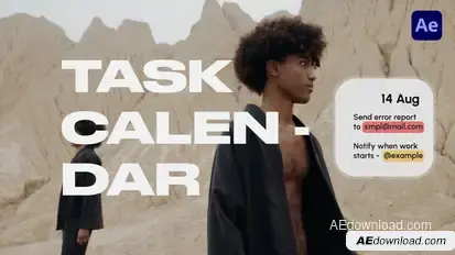 Task Calendar Titles template preview