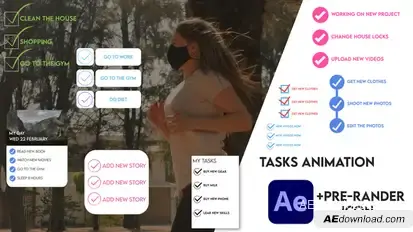 Tasks Animation broadcast-packages template preview
