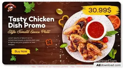 Tasty Chicken Dish Promo Product Promo template preview