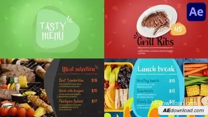 Tasty Menu | After Effects Openers template preview