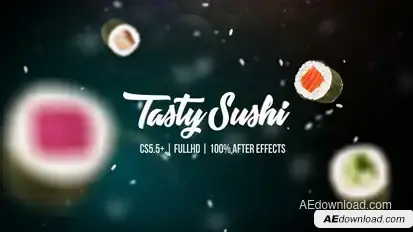 Tasty Sushi Product Promo template preview