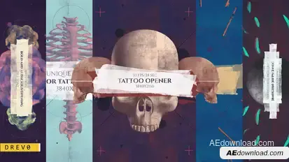 Tattoo Studio Opener/ Rock Pub/ Gothic Promo/ Biker Сlub/ Grunge/ Scull and Bones/ Roses/ Brush/ Ink Openers template preview