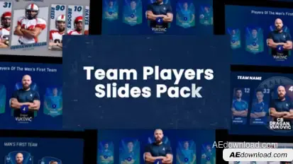 Team Player Slides Animation Pack Video Displays template preview