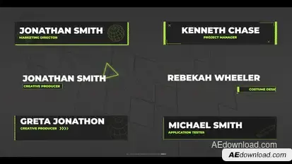 Tech Lower Thirds Elements template preview