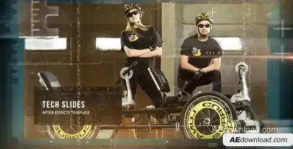 Tech Slides Video Displays template preview