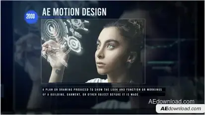 Tech Timeline Slideshow Video Displays template preview
