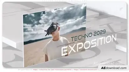 Techno Exhibition Gallery Video Displays template preview