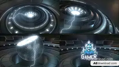 Techno Gaming Intro Logo Stings template preview