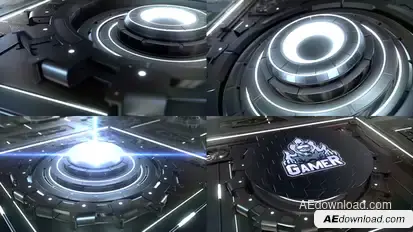 Techno Gaming Intro Logo Reveal Logo Stings template preview