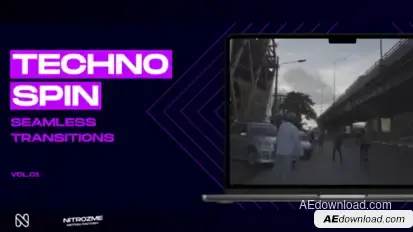 Techno Spin Transitions Vol. 01 Elements template preview