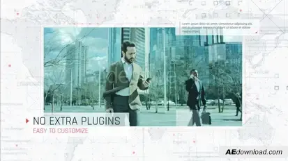Technological Corporate Slideshow Video Displays template preview