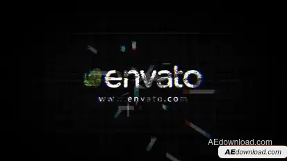 Technological Glitch Logo Stings template preview
