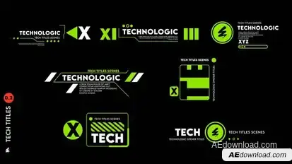 Technological Titles V 0.2 Titles template preview
