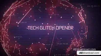 Technology Glitch Opener Titles template preview