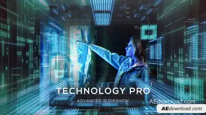 Technology Pro Slideshow Openers template preview