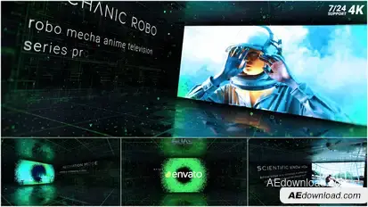 Technology Slide Video Displays template preview
