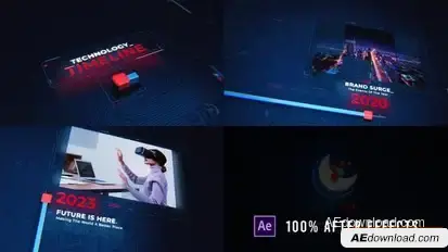 Technology Timeline Openers template preview