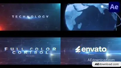 Technology Trailer | After Effects Video Displays template preview