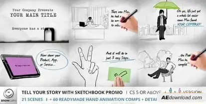 Tell Your Story With Sketchbook Promo Openers template preview